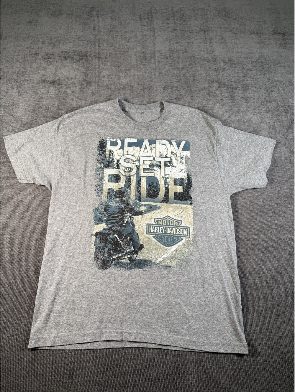 Harley-Davidson Ready Set Ride Graphic T-Shirt Gray